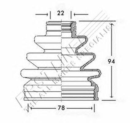 Пыльник, приводной вал FIRST LINE FCB2246