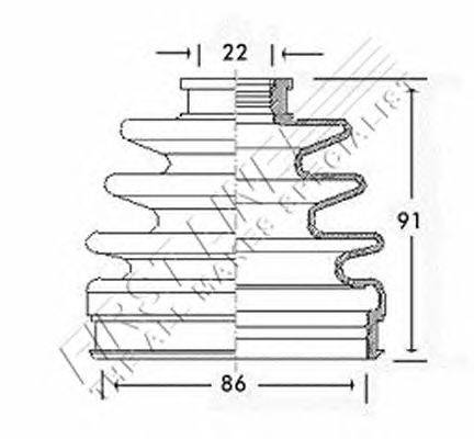 Пыльник, приводной вал FIRST LINE FCB2342