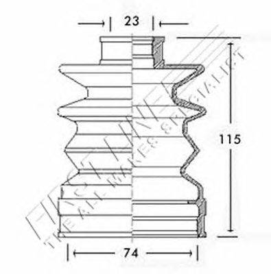 Пыльник, приводной вал FIRST LINE FCB2517