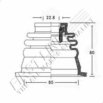 Пыльник, приводной вал FIRST LINE FCB2544