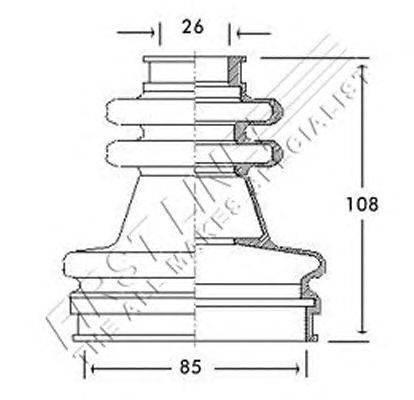 Пыльник, приводной вал FIRST LINE FCB2649