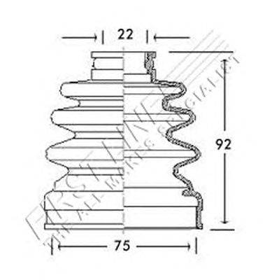 Пыльник, приводной вал FIRST LINE FCB2745