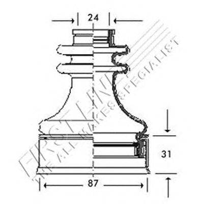 Пыльник, приводной вал FIRST LINE FCB2778