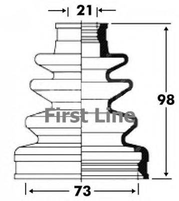 Пыльник, приводной вал FIRST LINE FCB2816