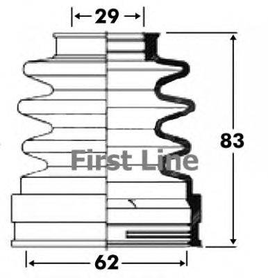 Пыльник, приводной вал FIRST LINE FCB2897