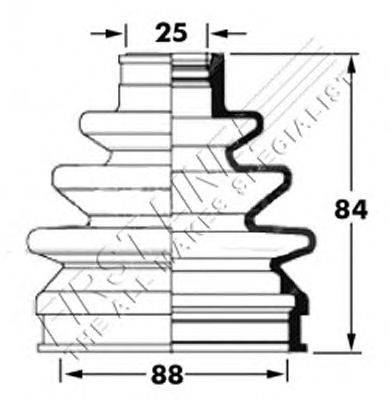 Пыльник, приводной вал FIRST LINE FCB6033