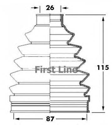 Пыльник, приводной вал FIRST LINE FCB6049