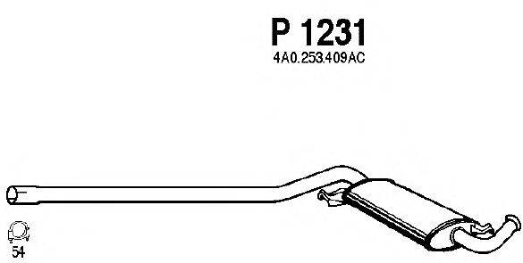 Средний глушитель выхлопных газов MTS 50416