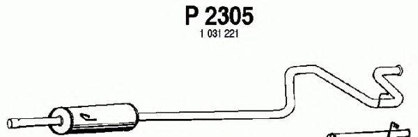 Средний глушитель выхлопных газов FENNO P2305