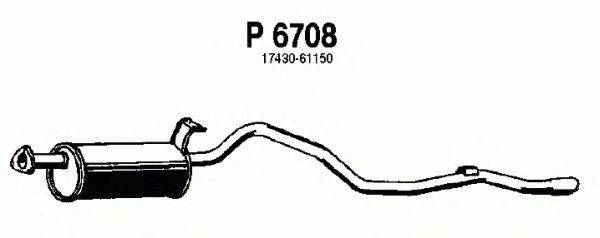 Глушитель выхлопных газов конечный FENNO 6708