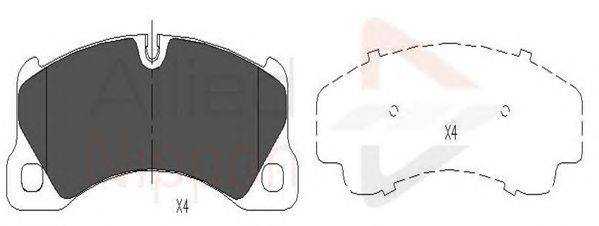Комплект тормозных колодок, дисковый тормоз QH Benelux 8074