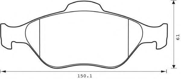 Комплект тормозных колодок, дисковый тормоз STOP 573041S