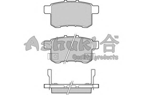 Комплект тормозных колодок, дисковый тормоз ASHUKI H026-40