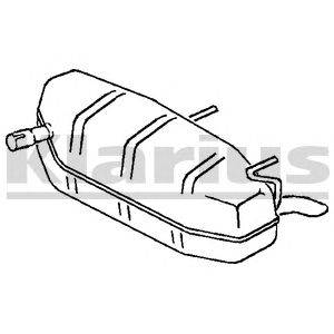 Глушитель выхлопных газов конечный KLARIUS 230967
