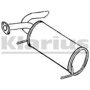 Глушитель выхлопных газов конечный KLARIUS 240876