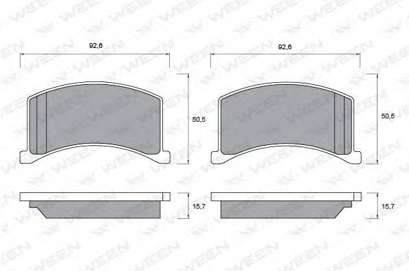 WEEN (НОМЕР: 151-2610) Комплект тормозных колодок, дисковый тормоз