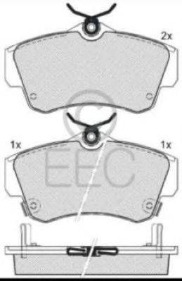 Комплект тормозных колодок, дисковый тормоз EEC BRP1118