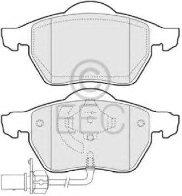 Комплект тормозных колодок, дисковый тормоз EEC BRP1234