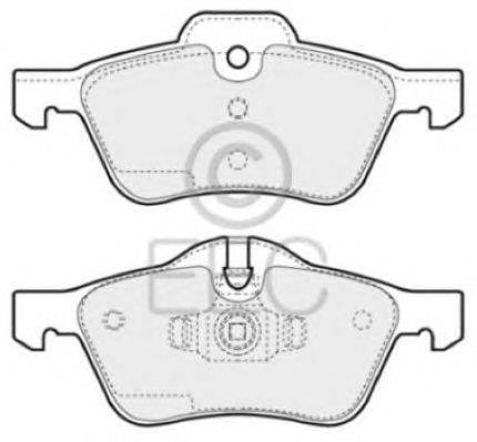 Комплект тормозных колодок, дисковый тормоз EEC BRP1257