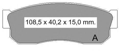 Комплект тормозных колодок, дисковый тормоз VEMA 20958