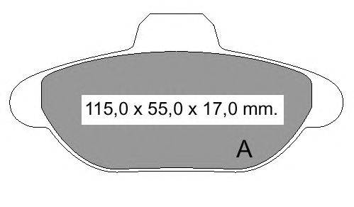Комплект тормозных колодок, дисковый тормоз VEMA 21365