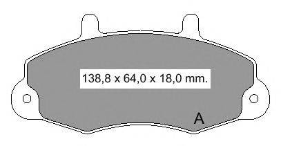 Комплект тормозных колодок, дисковый тормоз OPEL 4404777