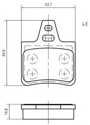 Комплект тормозных колодок, дисковый тормоз VEMA K651000