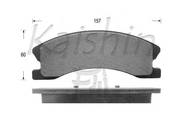 Комплект тормозных колодок, дисковый тормоз KAISHIN D10065