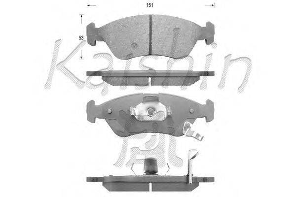 Комплект тормозных колодок, дисковый тормоз KAISHIN D10135