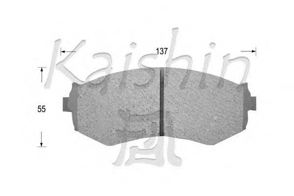 Комплект тормозных колодок, дисковый тормоз KAISHIN D1154