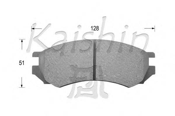 Комплект тормозных колодок, дисковый тормоз KAISHIN D1162