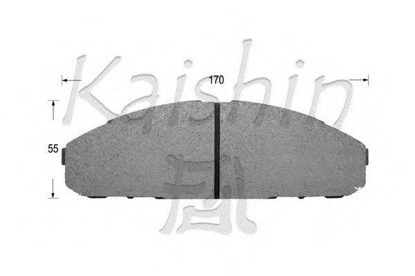 Комплект тормозных колодок, дисковый тормоз KAISHIN D1177