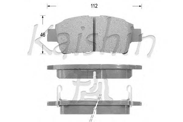 Комплект тормозных колодок, дисковый тормоз KAISHIN D2174
