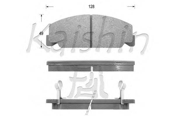Комплект тормозных колодок, дисковый тормоз KAISHIN D5037