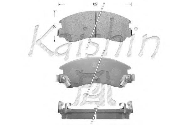 Комплект тормозных колодок, дисковый тормоз KAISHIN D7011