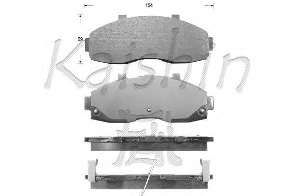 Комплект тормозных колодок, дисковый тормоз KAISHIN D7077