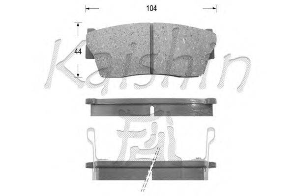Комплект тормозных колодок, дисковый тормоз KAISHIN D9010