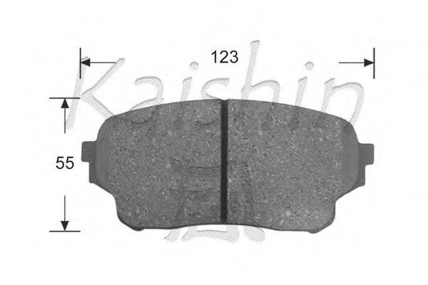 Комплект тормозных колодок, дисковый тормоз KAISHIN D9045