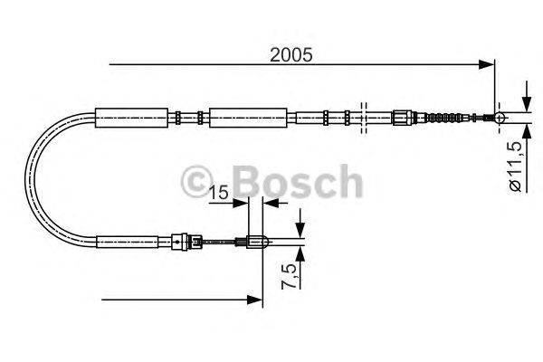 Трос, стояночная тормозная система LUCAS ELECTRICAL GCH3010