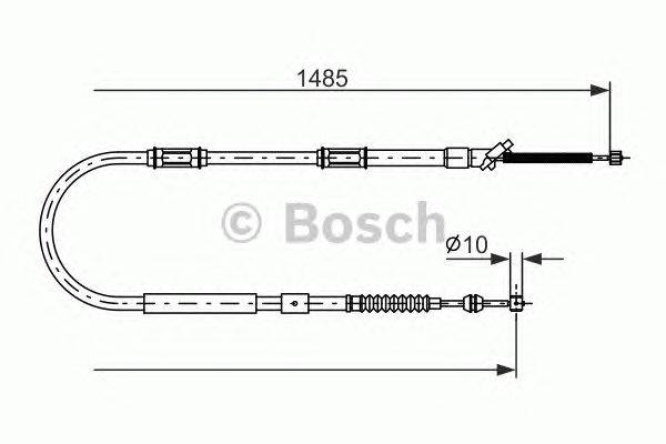 Трос, стояночная тормозная система HERTH+BUSS JAKOPARTS J16357