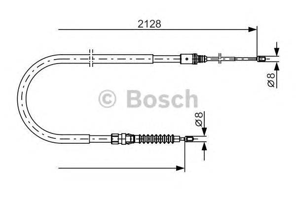 Трос, стояночная тормозная система BOSCH 1 987 482 324