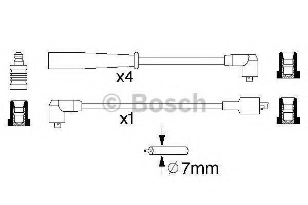 Комплект проводов зажигания BOSCH 0 986 356 706