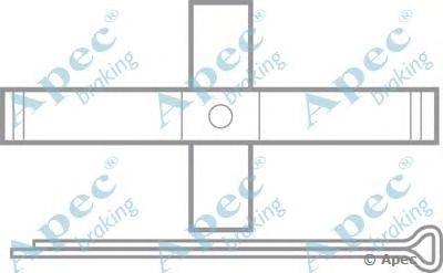 Комплектующие, тормозные колодки APEC braking KIT201