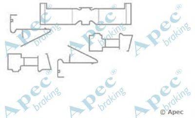 Комплектующие, тормозные колодки APEC braking KIT408