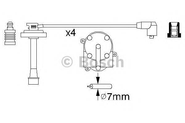 Комплект проводов зажигания BOSCH 0 986 356 949