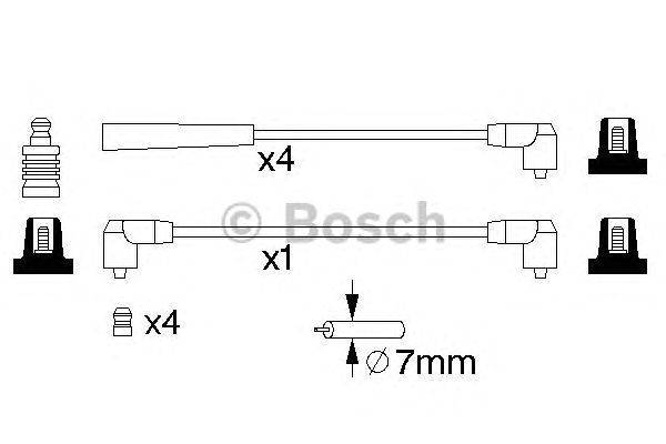 Комплект проводов зажигания BOSCH 0 986 357 068