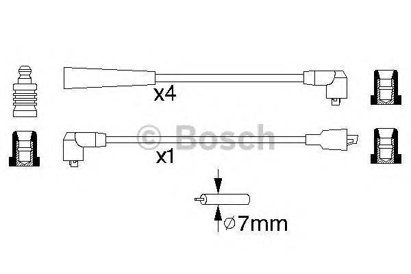 Комплект проводов зажигания BOSCH 0 986 357 136