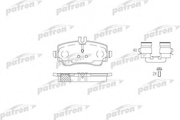 Комплект тормозных колодок, дисковый тормоз PATRON PBP1357