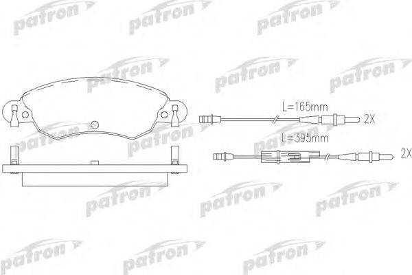 Комплект тормозных колодок, дисковый тормоз PATRON PBP1410
