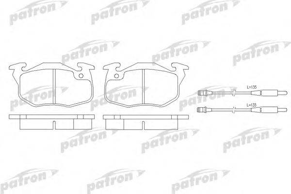 Комплект тормозных колодок, дисковый тормоз PATRON PBP393